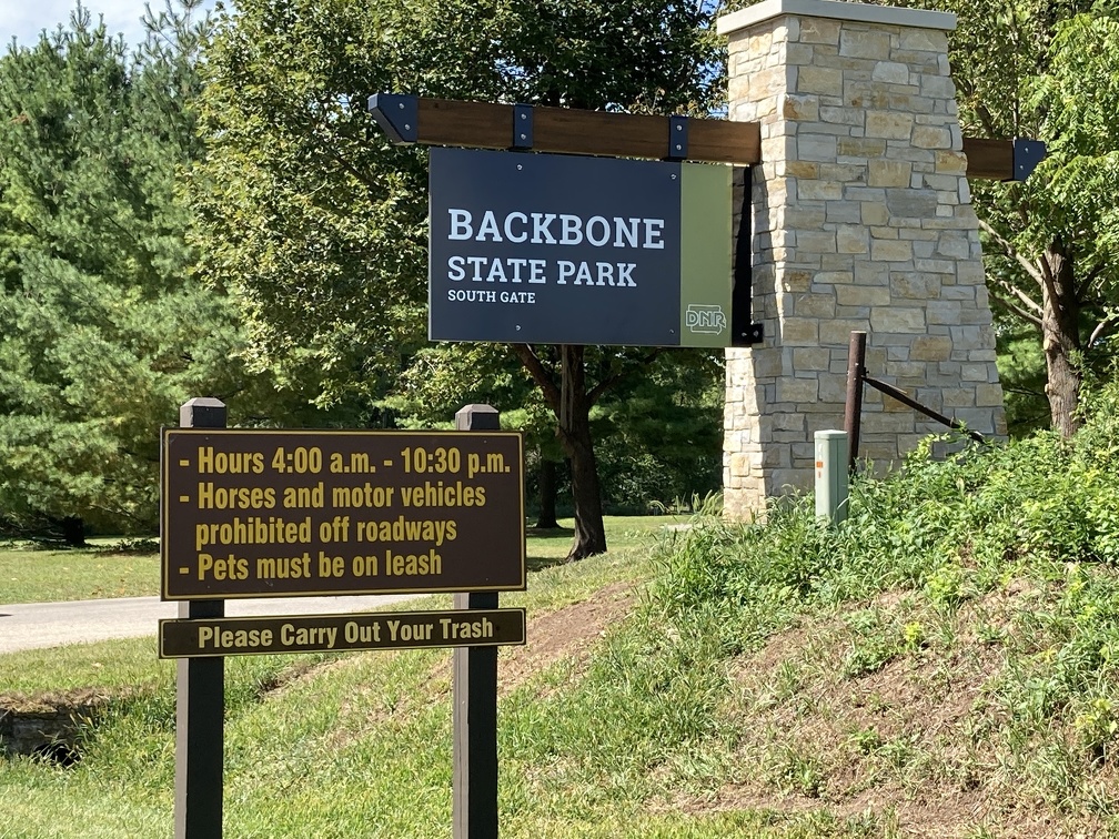 Backbone State Park Sign1